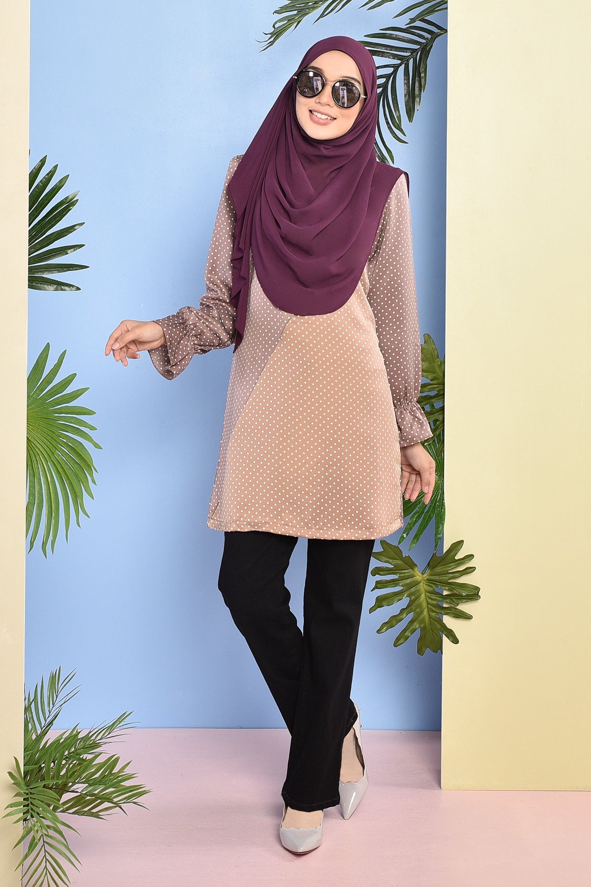 Blouse Amrina - Mocha Brown