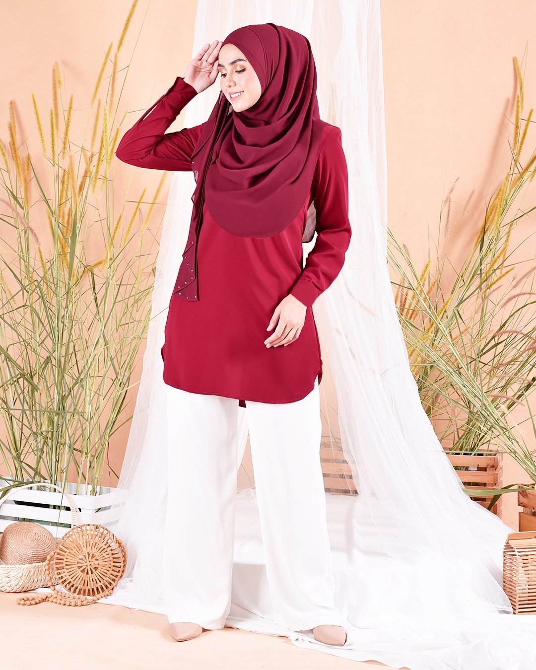 Blouse Natsumi - Ruby Red