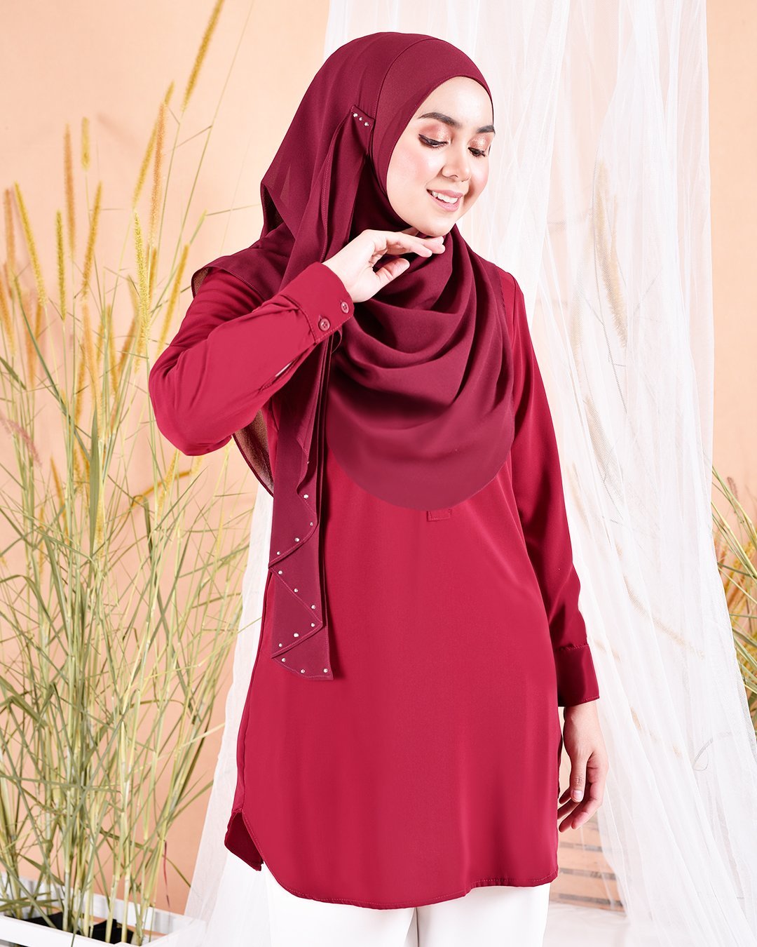 Blouse Natsumi - Ruby Red