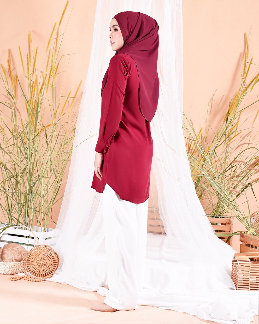 Blouse Natsumi - Ruby Red
