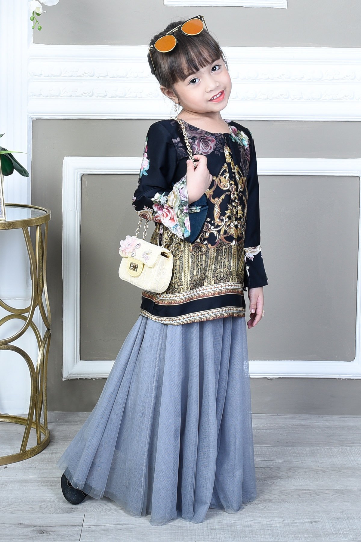 Blouse Bellaruz Kids - Damask Black