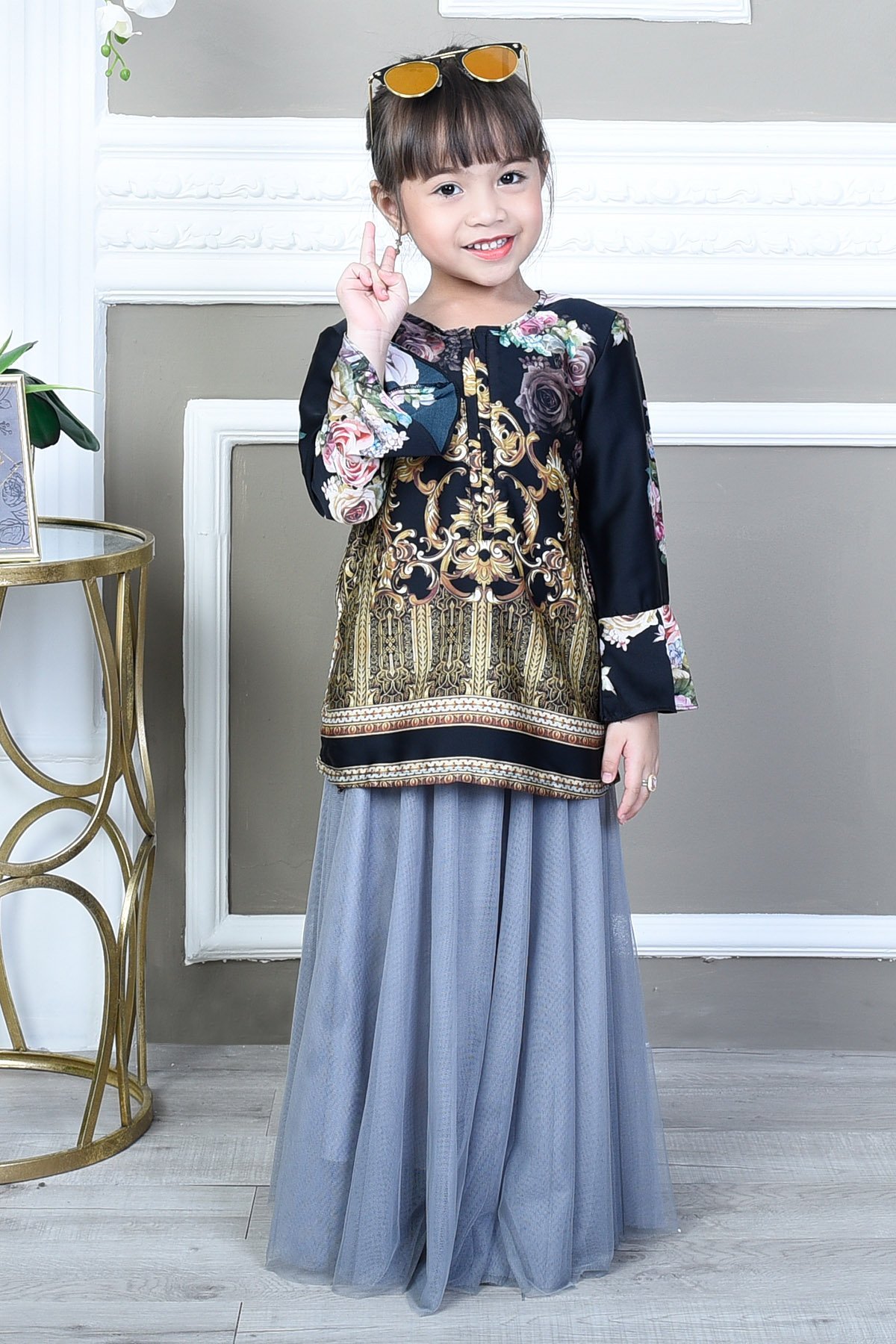 Blouse Bellaruz Kids - Damask Black