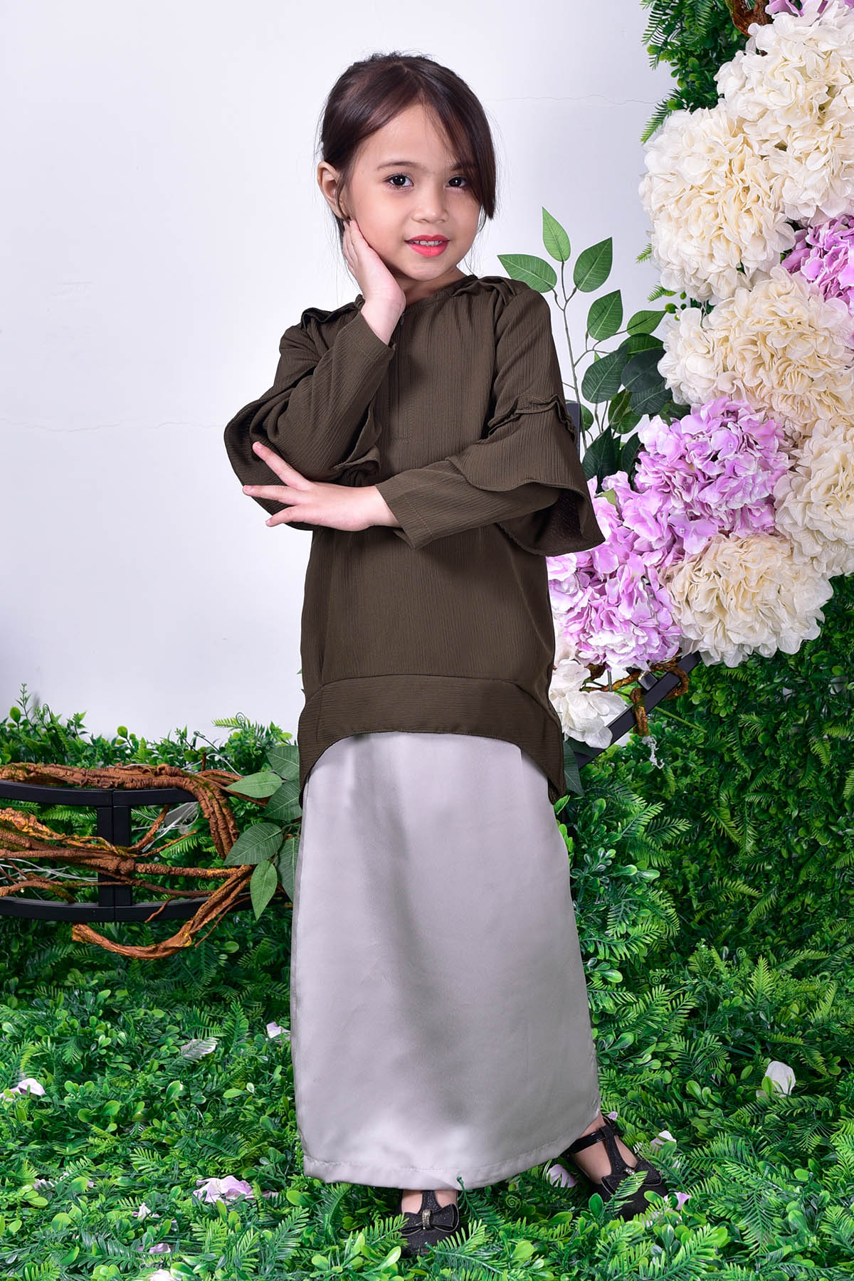 Blouse Beth Kids - Olive Green