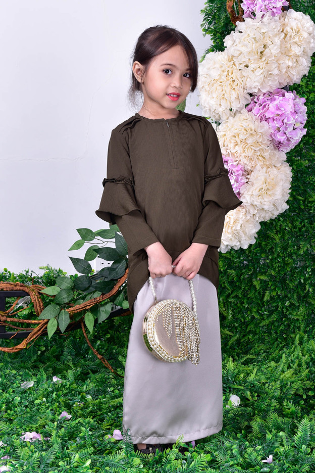 Blouse Beth Kids - Olive Green