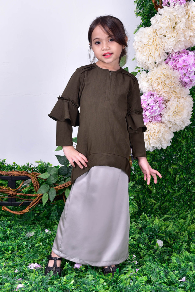 Blouse Beth Kids - Olive Green