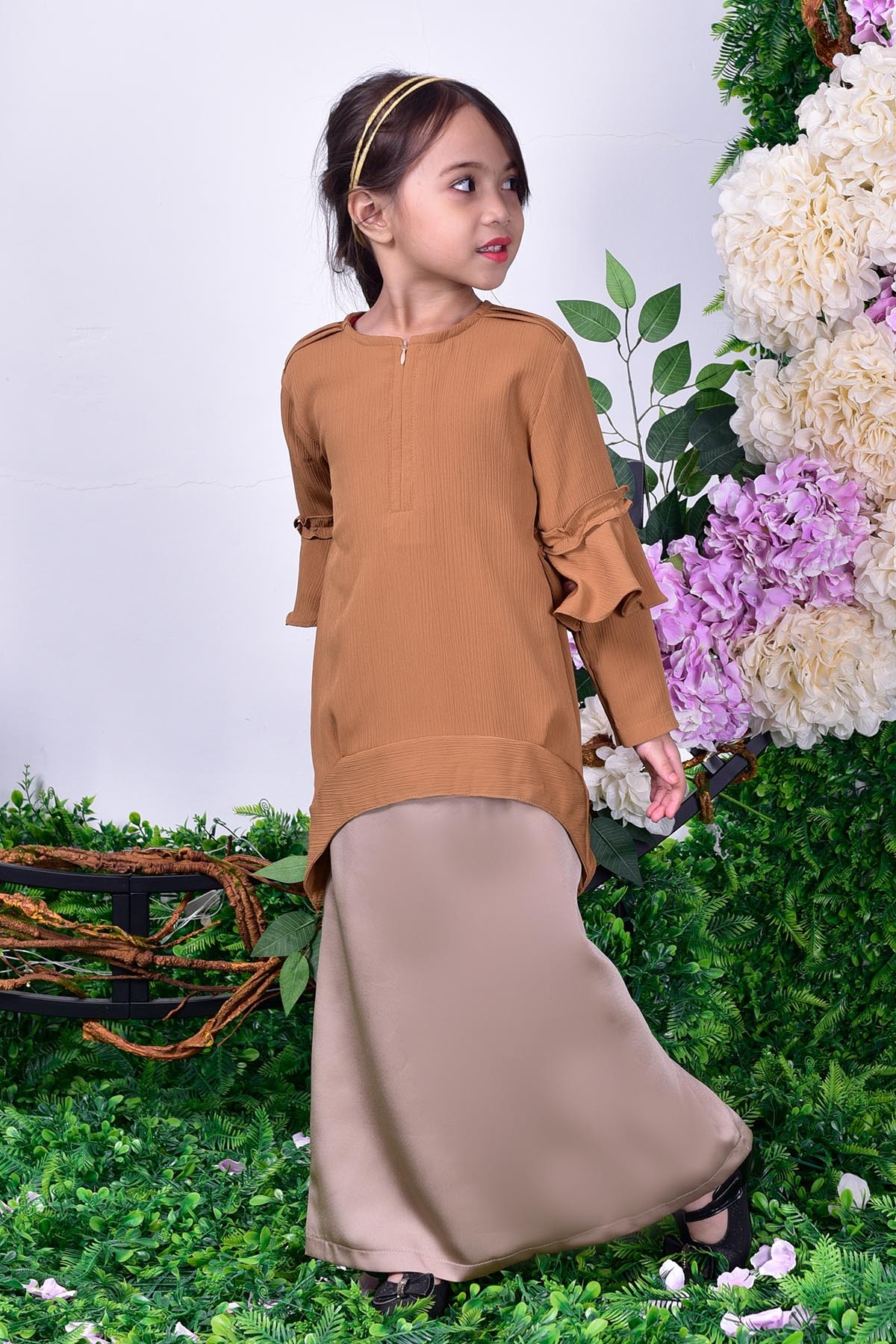Blouse Beth Kids - Cinnamon Brown