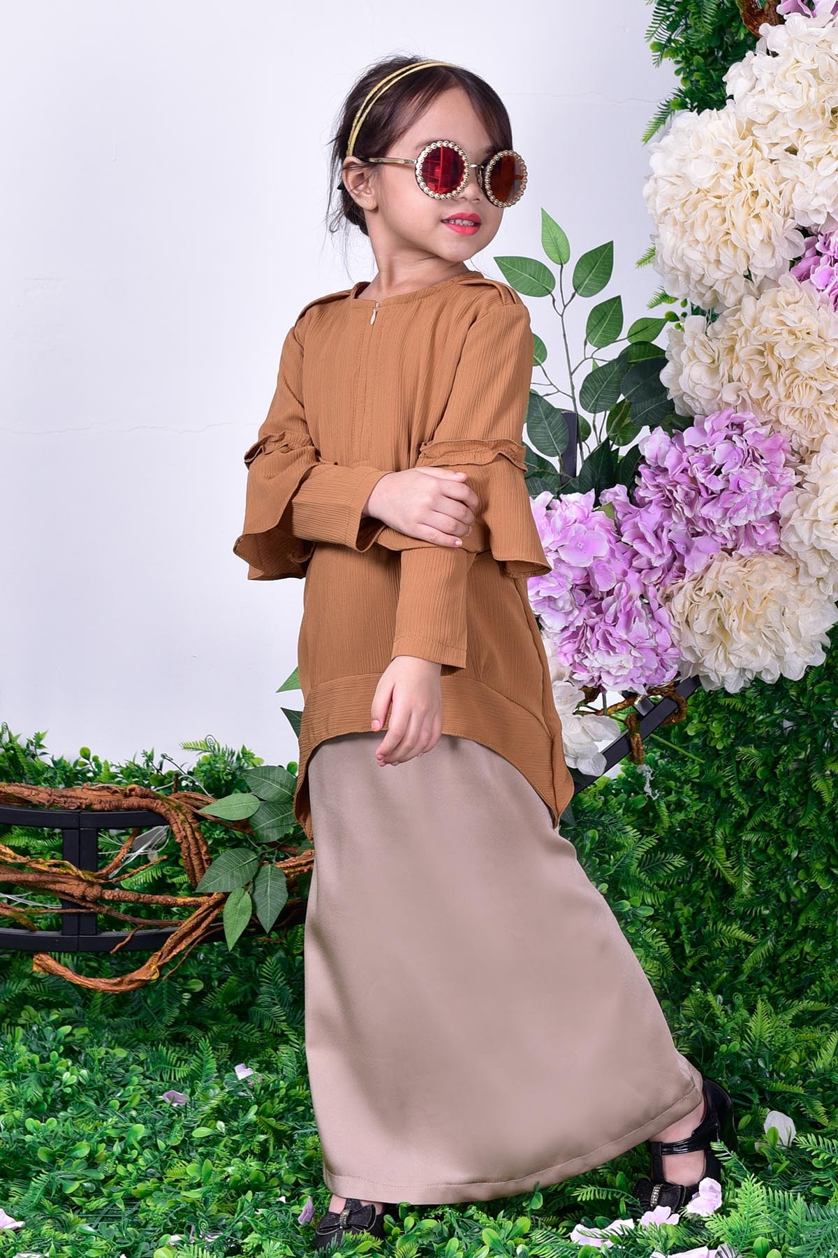Blouse Beth Kids - Cinnamon Brown