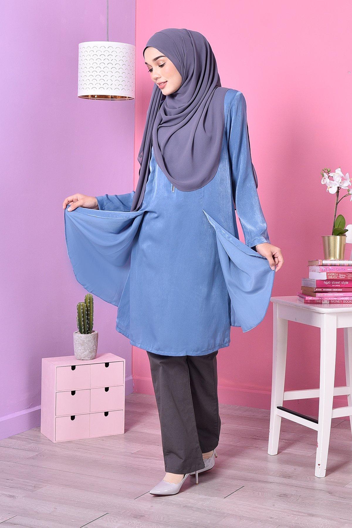 Blouse Cardi Velvety - Blue