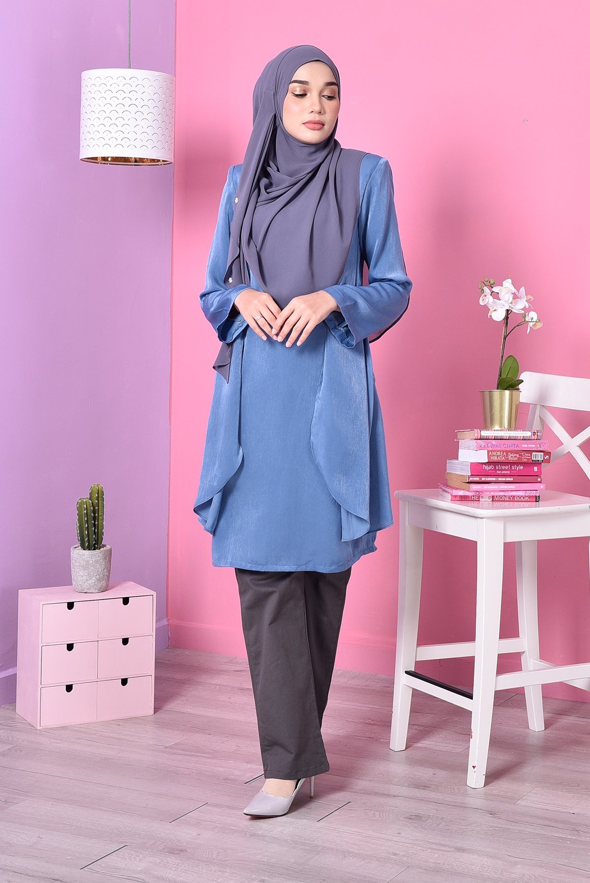 Blouse Cardi Velvety - Blue