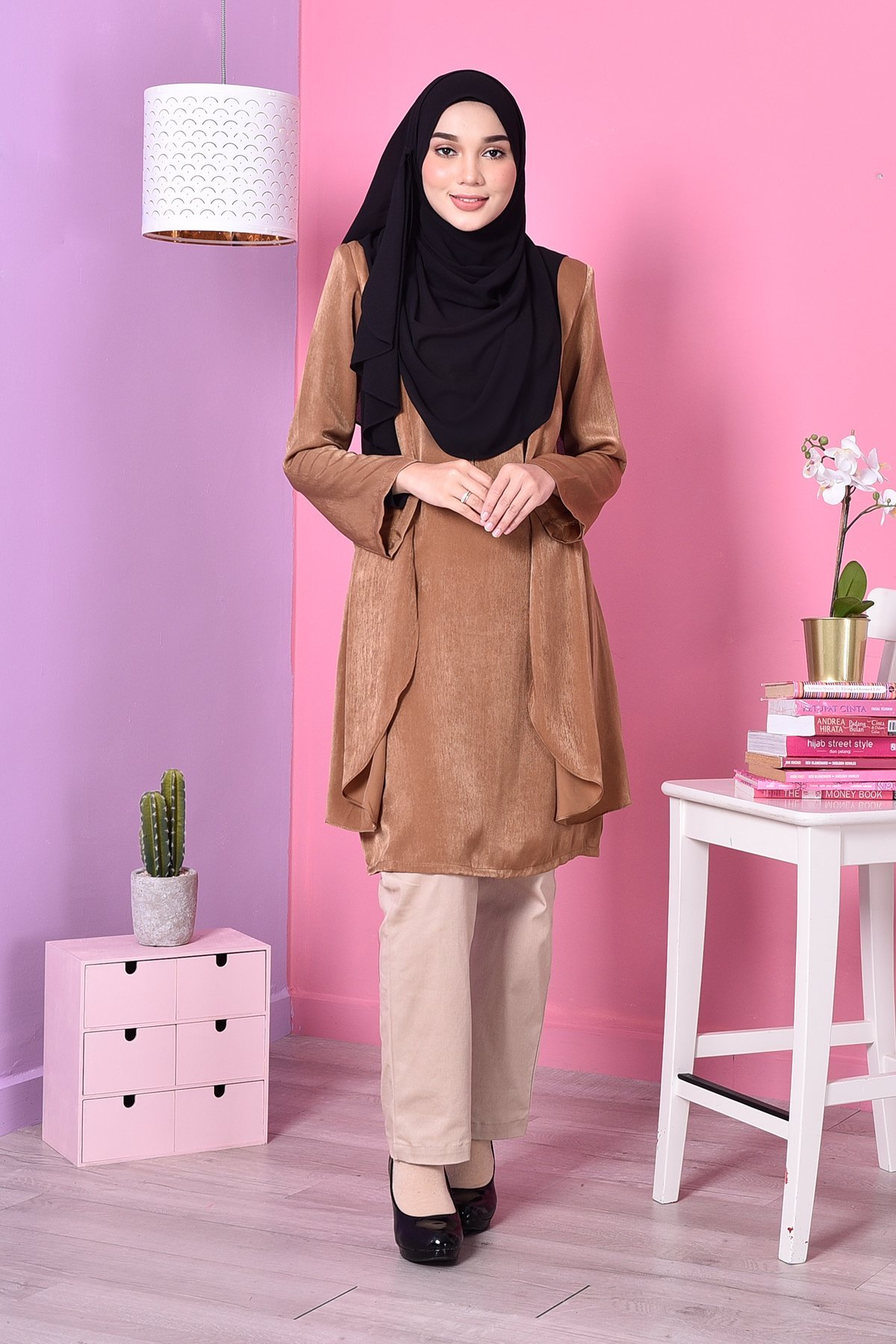 Blouse Cardi Velvety - Brown