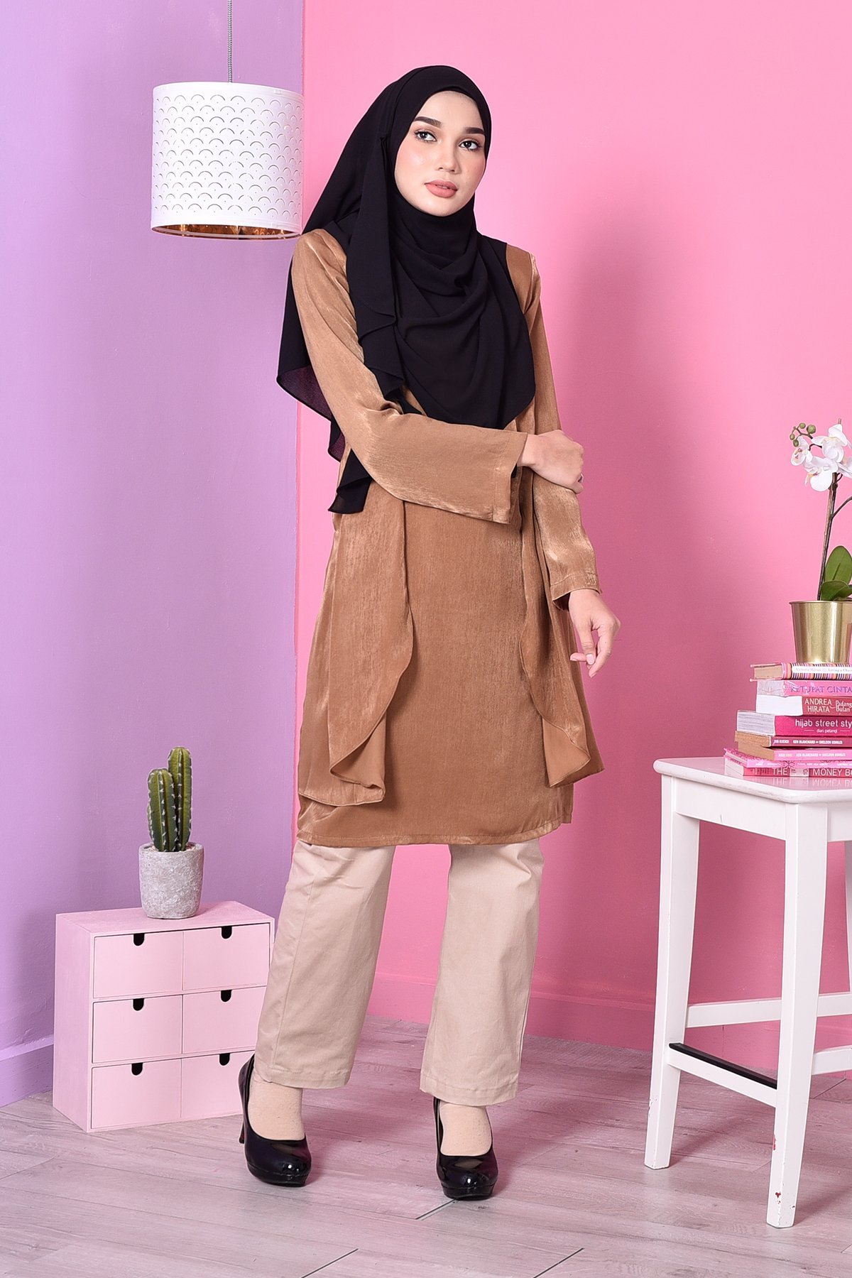 Blouse Cardi Velvety - Brown