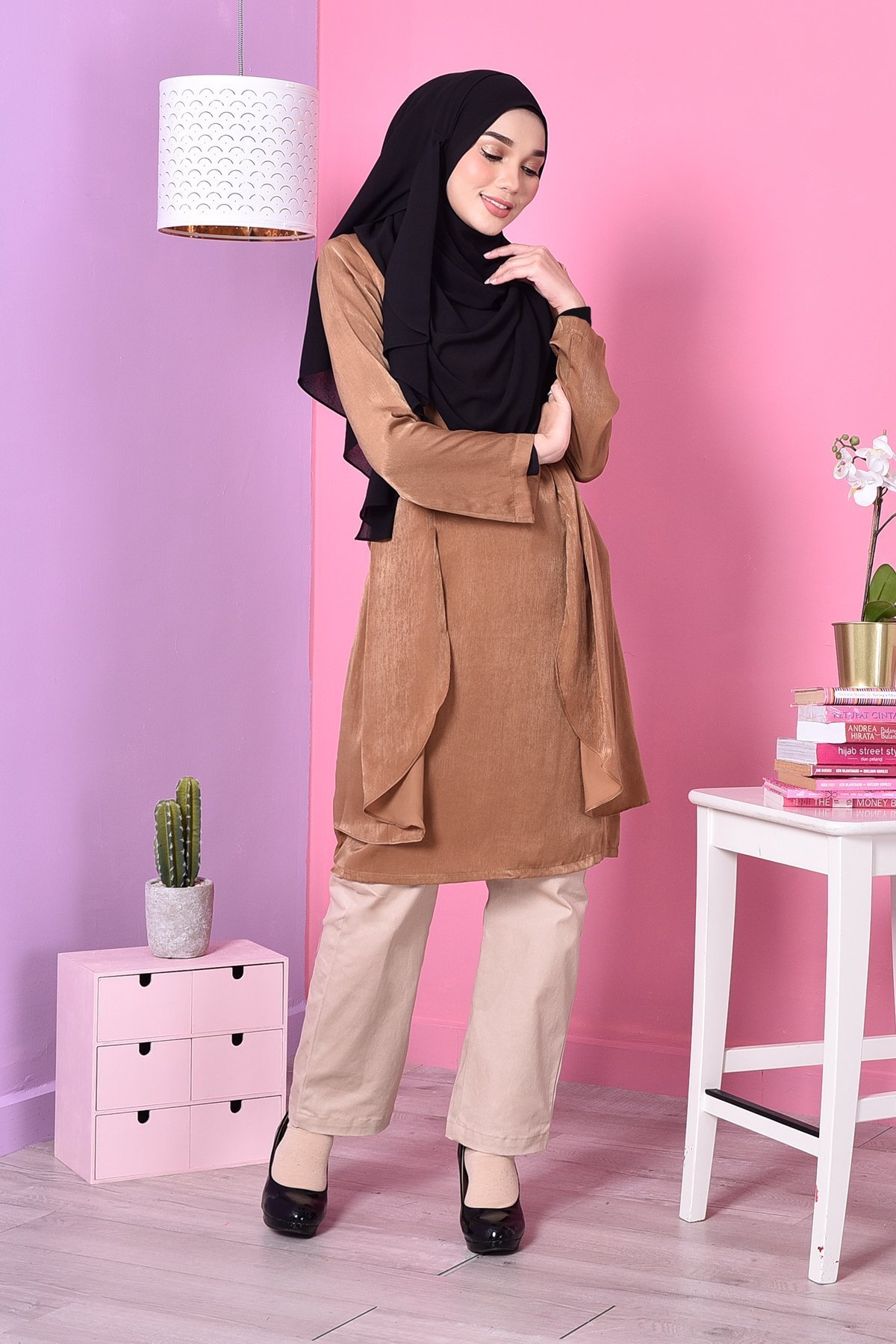 Blouse Cardi Velvety - Brown