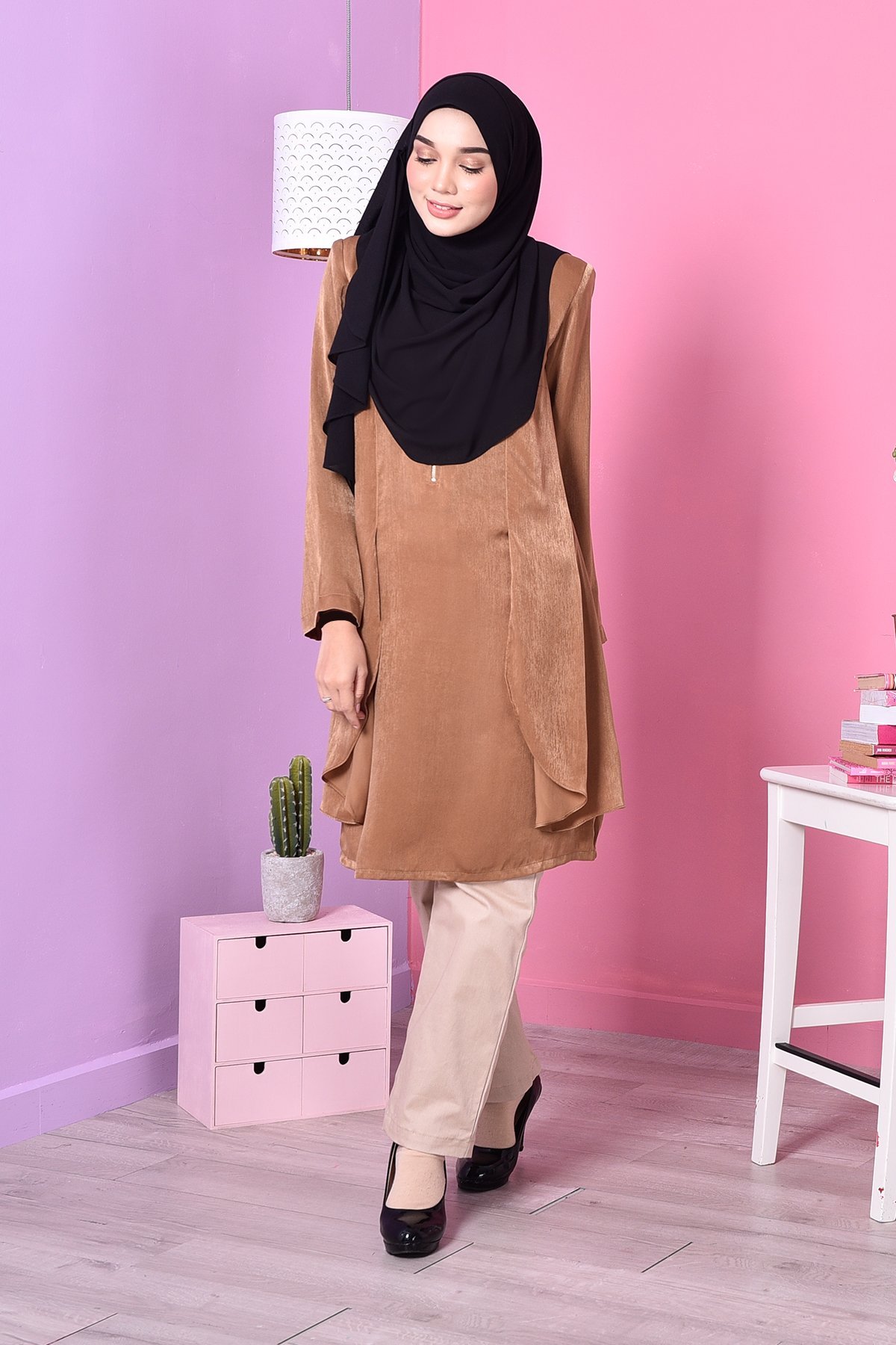 Blouse Cardi Velvety - Brown