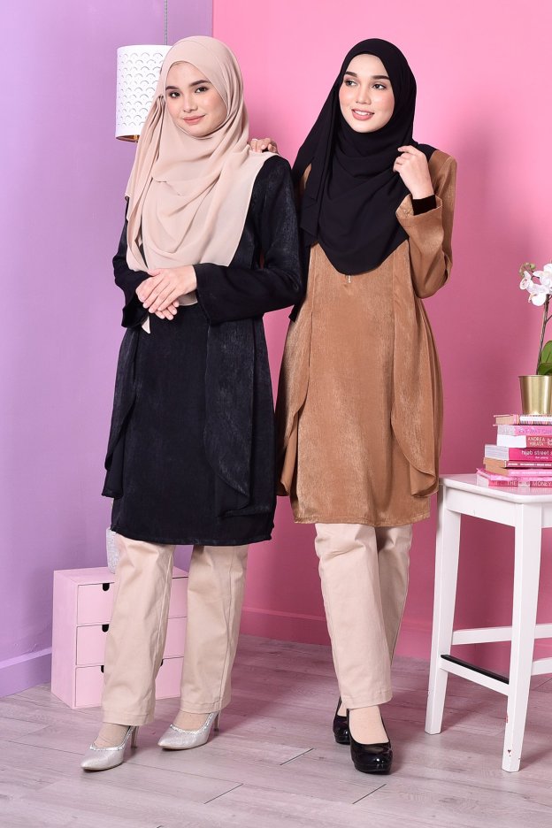 Blouse Cardi Velvety - Brown