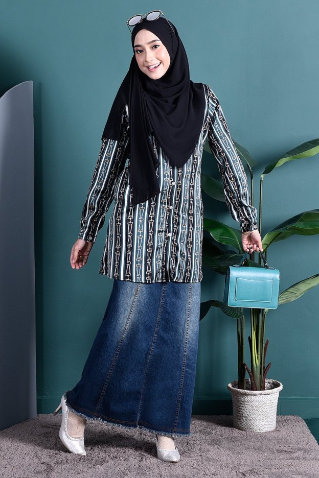 Blouse Coco Chain - Teal Green