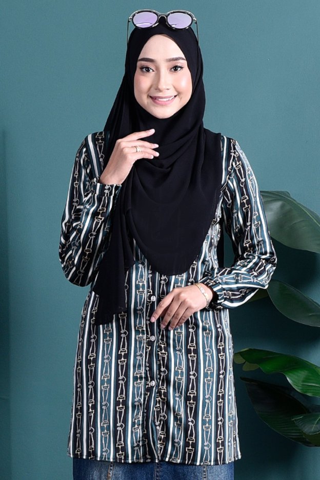 Blouse Coco Chain - Teal Green