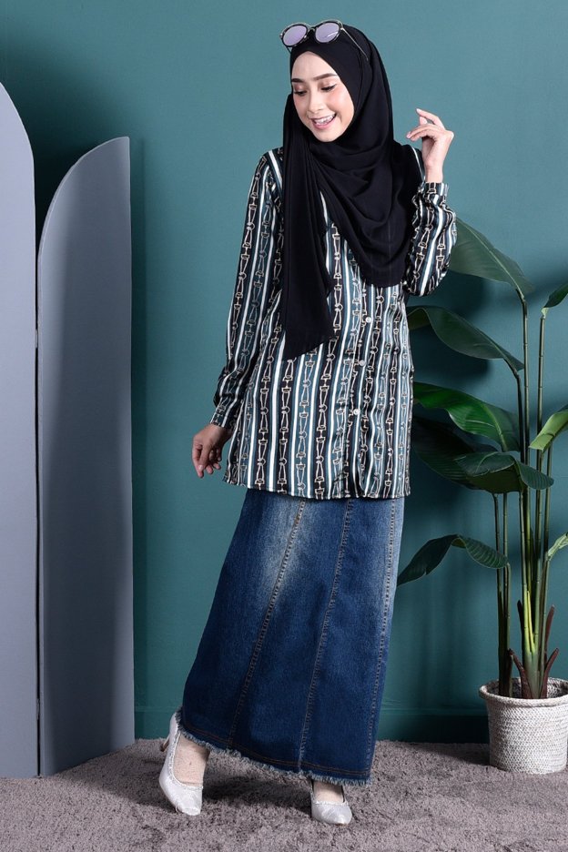Blouse Coco Chain - Teal Green