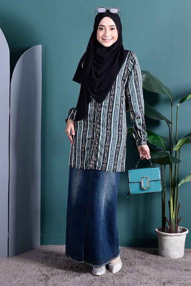 Blouse Coco Chain - Teal Green