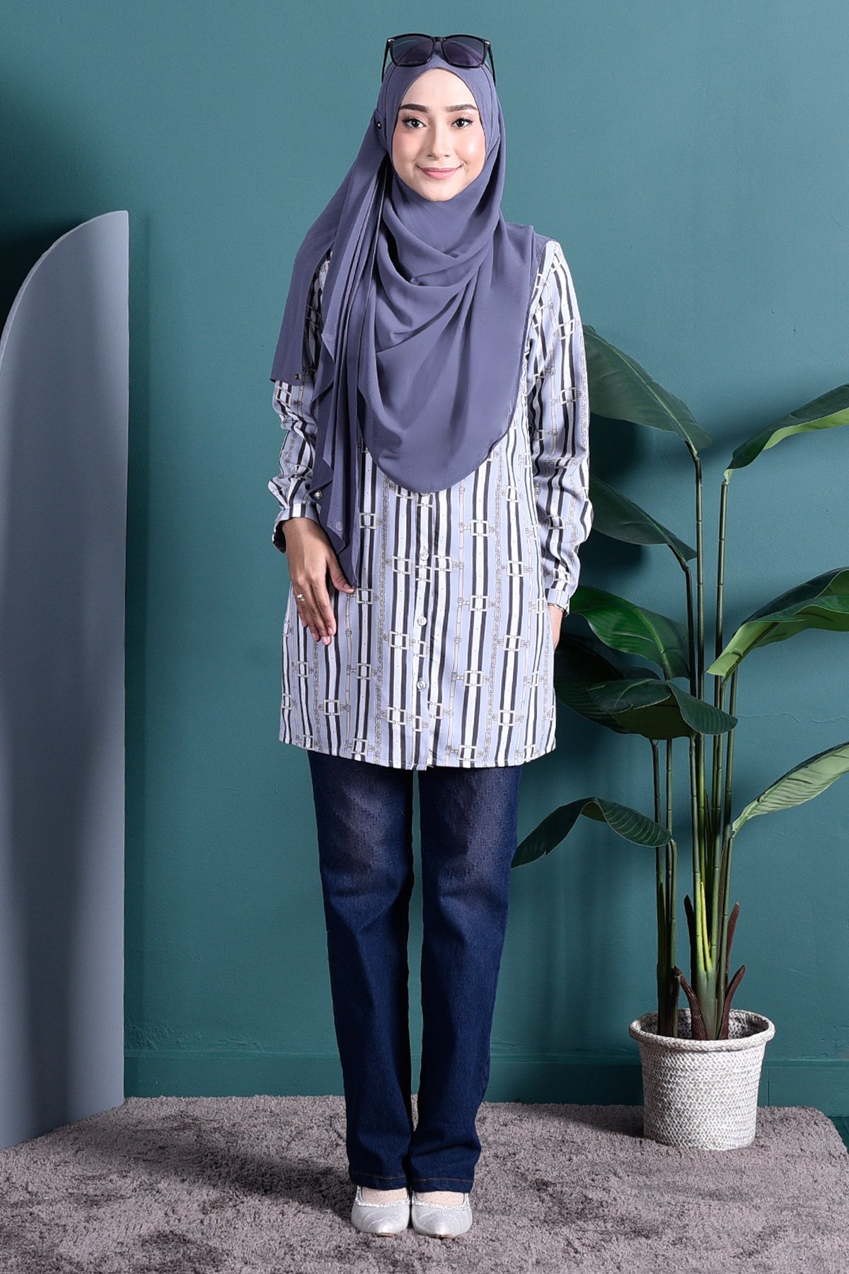 Blouse Chantel - Periwinkle Blue