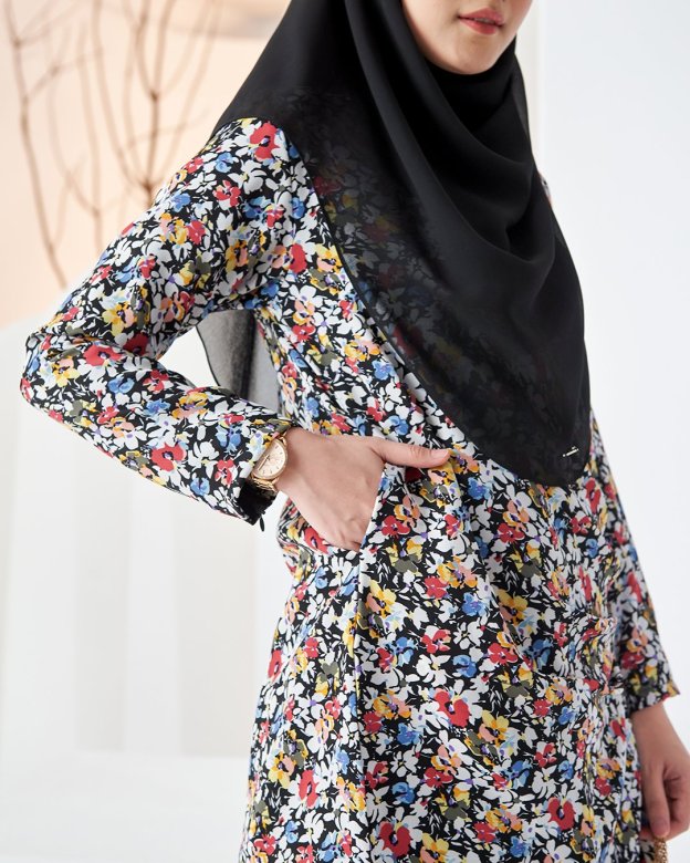 Blouse Cliona - Floral Black