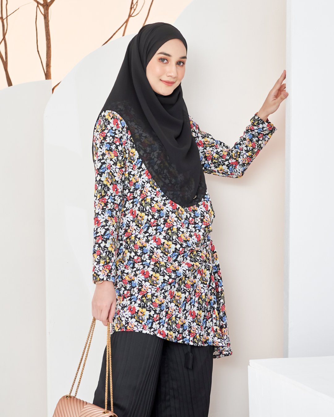 Blouse Cliona - Floral Black