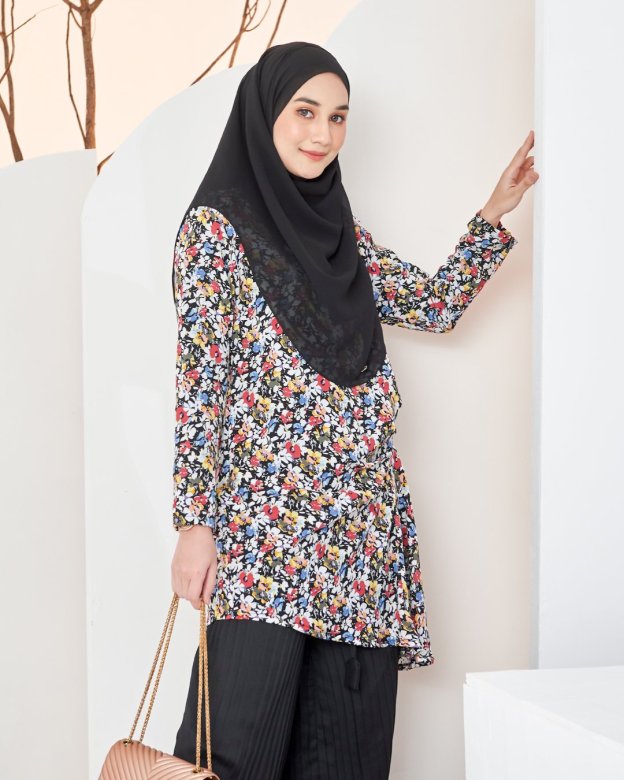 Blouse Cliona - Floral Black