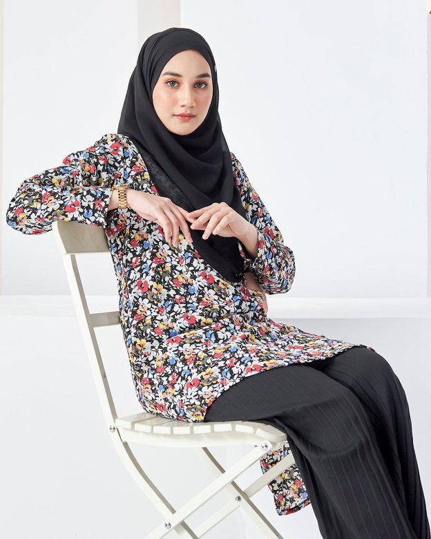 Blouse Cliona - Floral Black