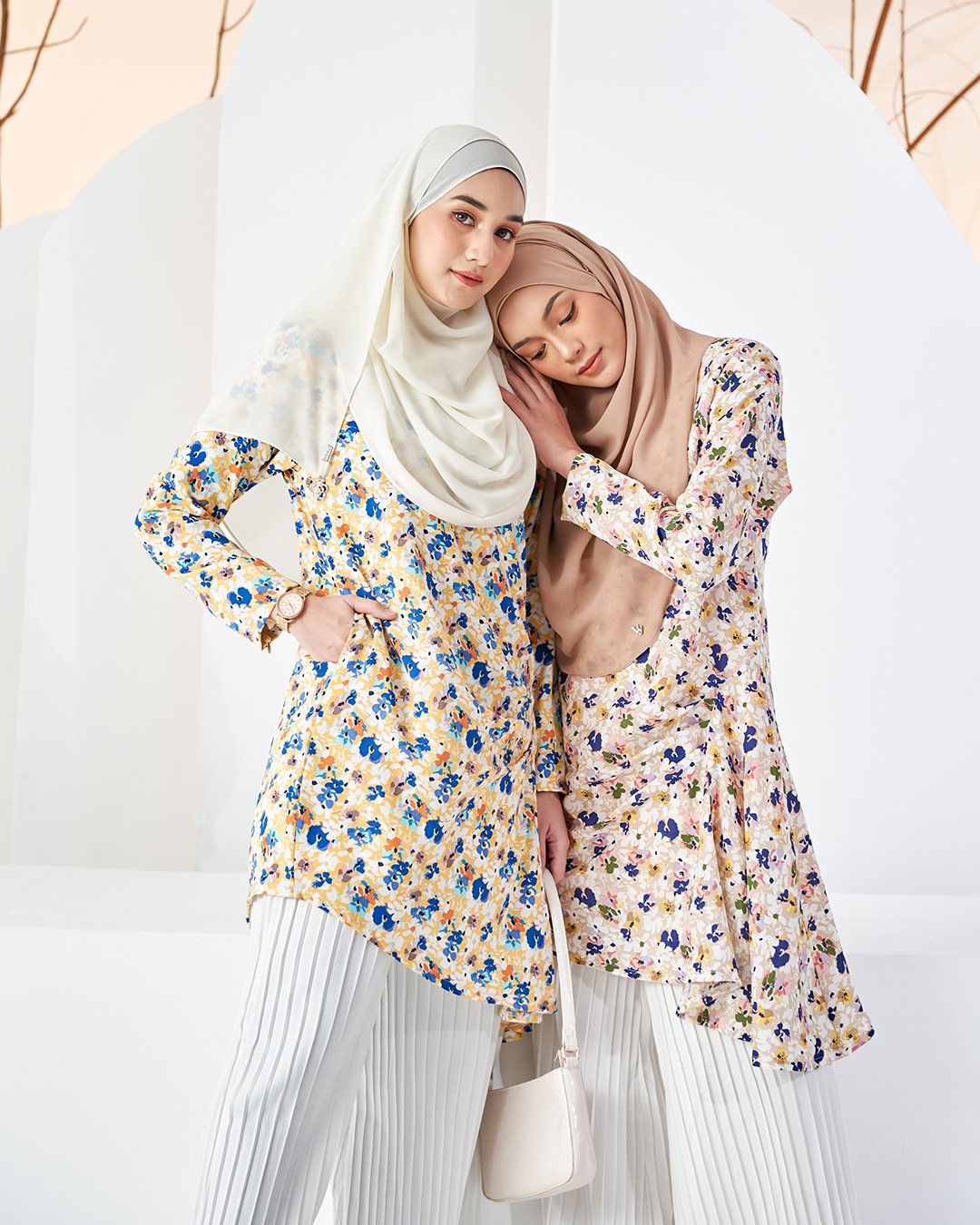 Blouse Cliona - Floral Peach