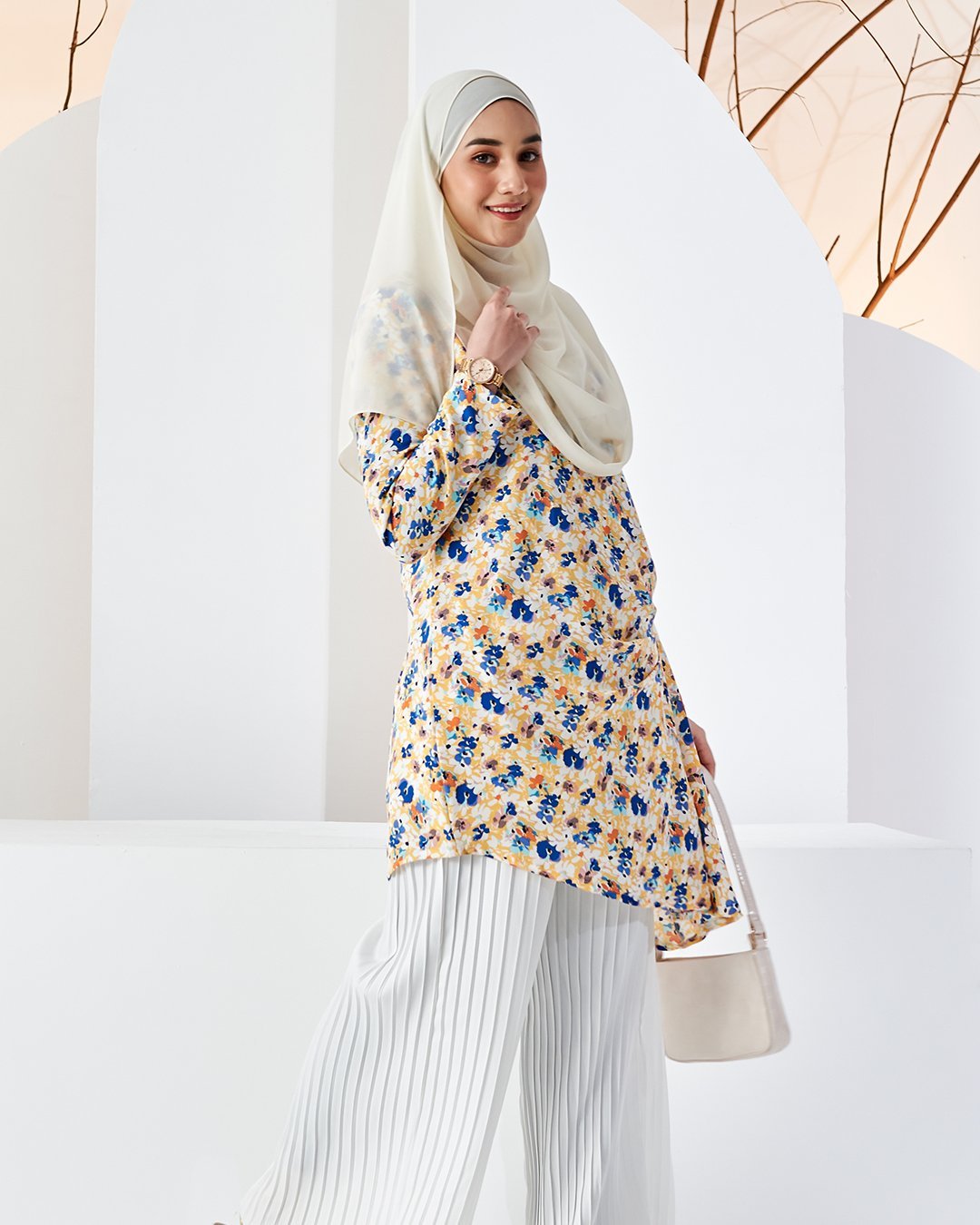 Blouse Cliona - Floral Oat