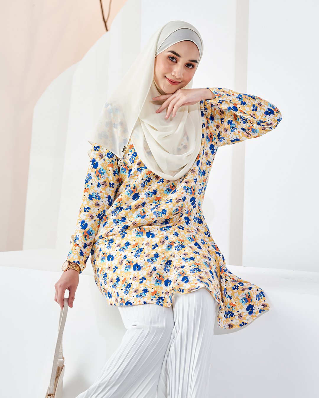 Blouse Cliona - Floral Oat