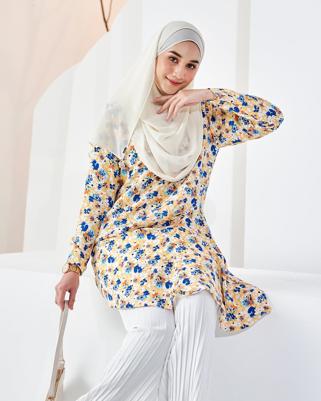 Blouse Cliona - Floral Oat