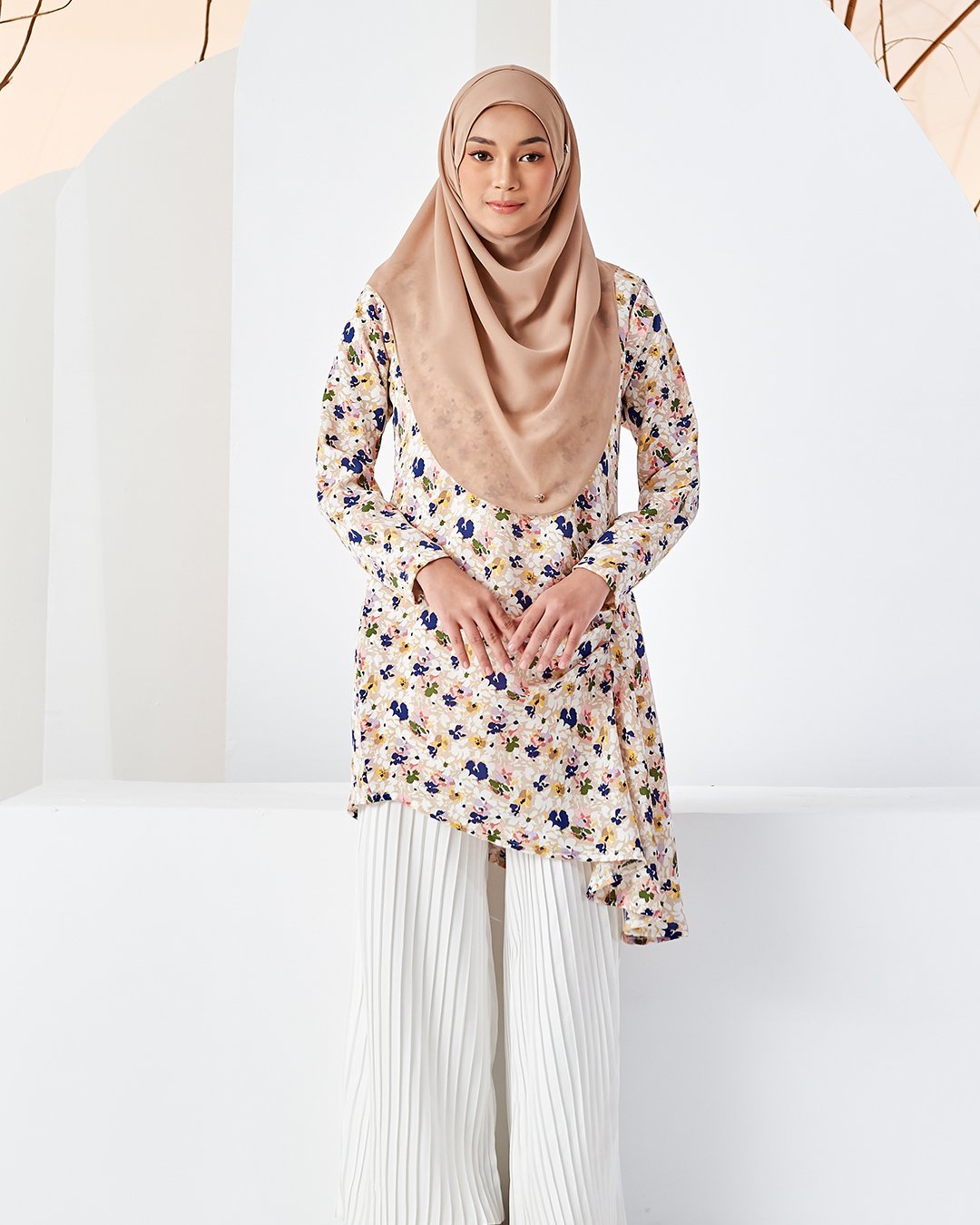 Blouse Cliona - Floral Peach