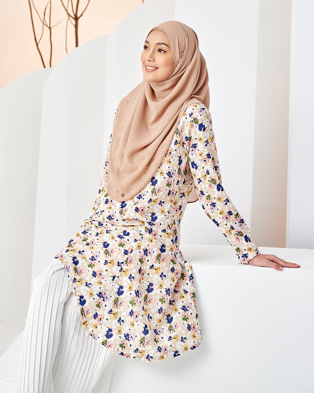Blouse Cliona - Floral Peach