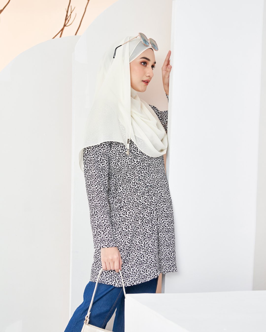 Blouse Colleen - Dalmatians White