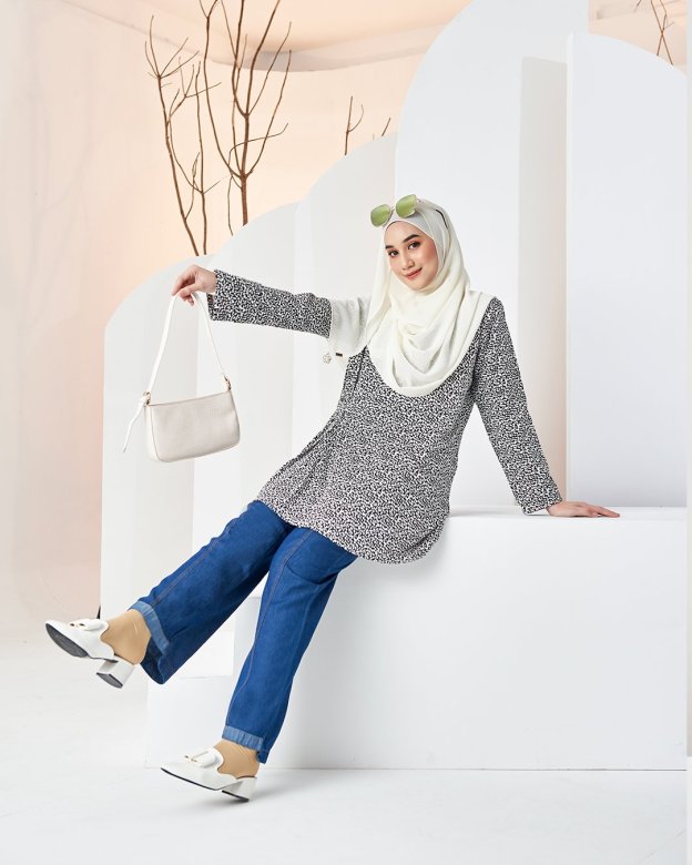 Blouse Colleen - Dalmatians White