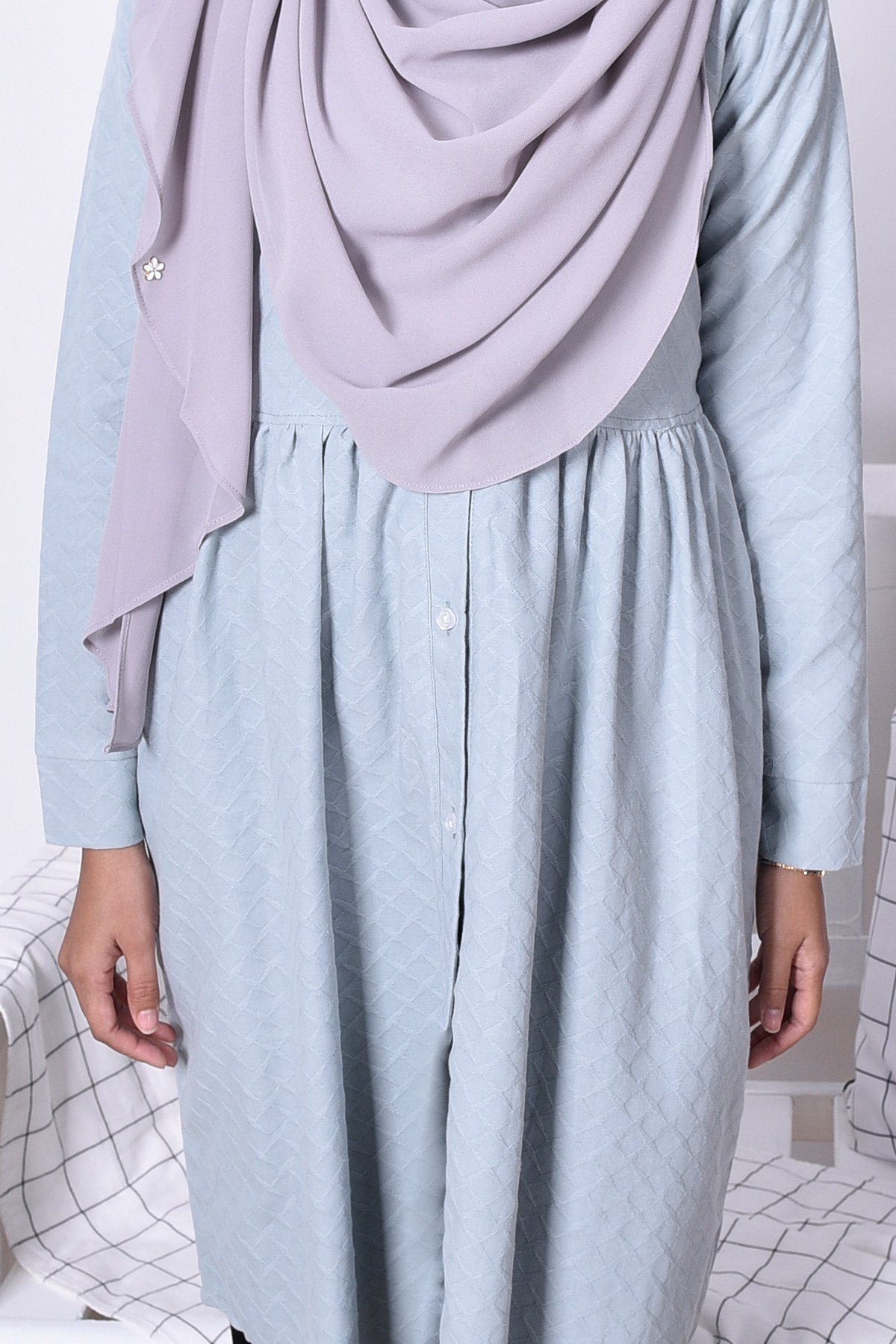 Blouse Cotton Amara - Pigeon Blue