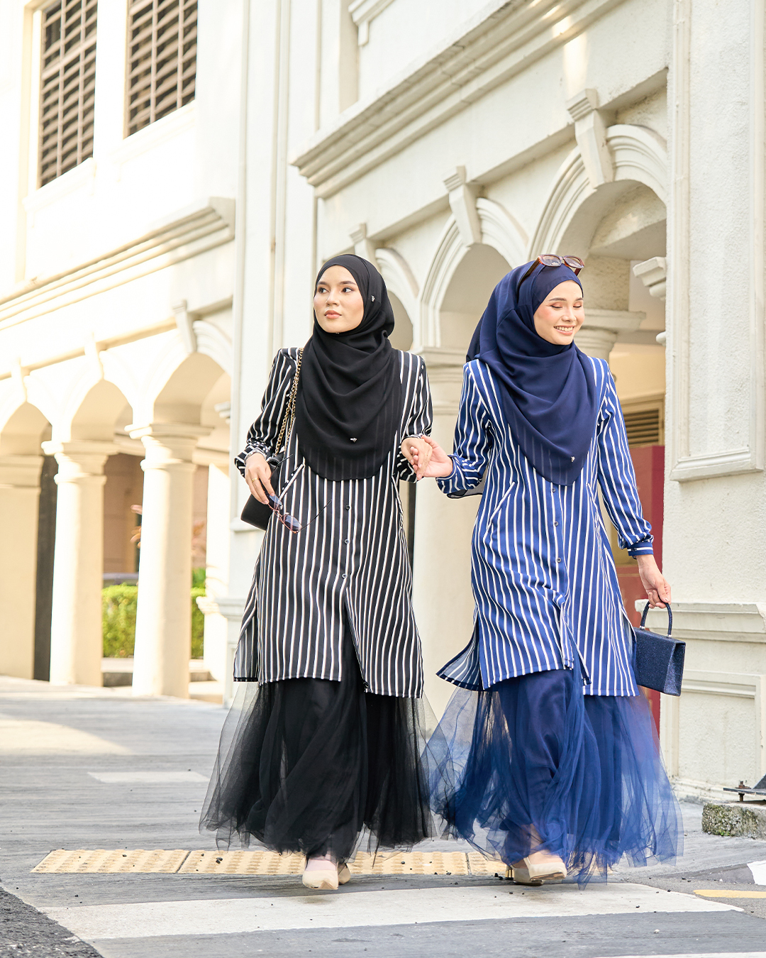 Blouse Darisa Stripe - Dusty Grey