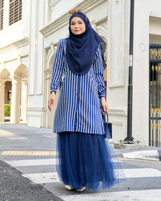 Blouse Darisa Stripe - Midnight Blue