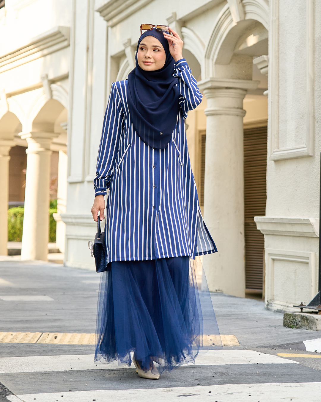 Blouse Darisa Stripe - Midnight Blue