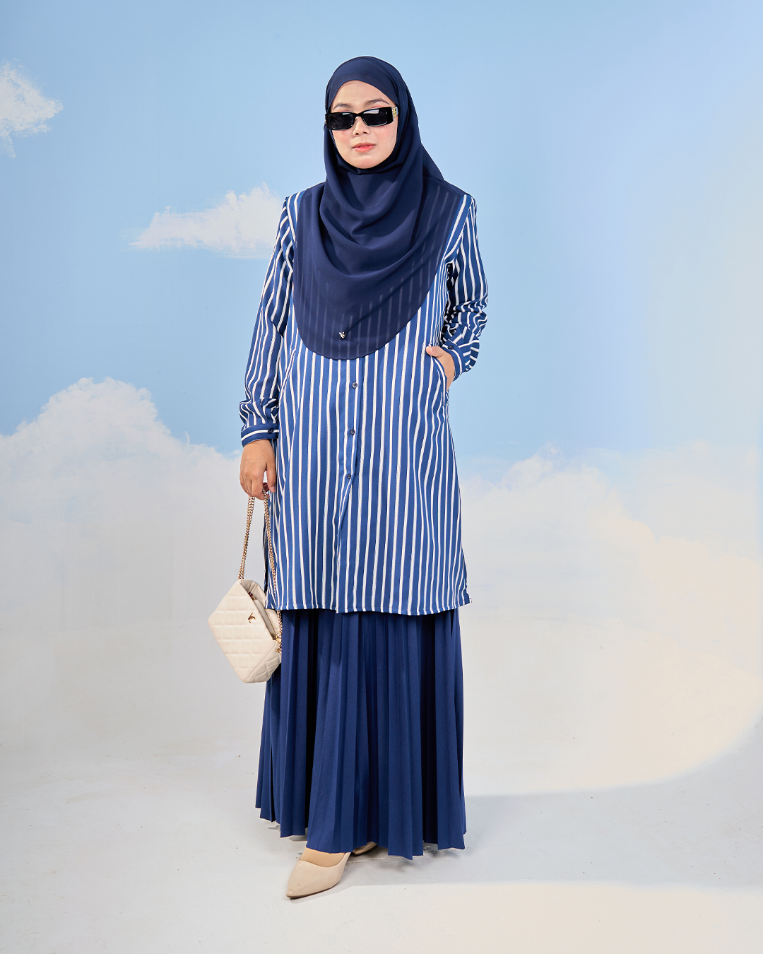 Blouse Darisa Stripe - Nova Navy