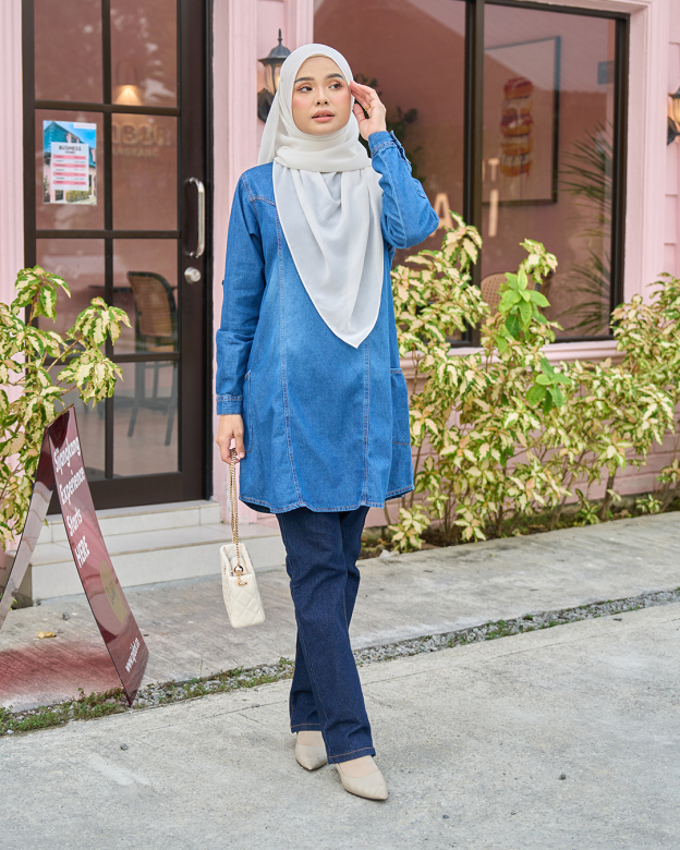 Blouse Denim Delisa Patch Pocket - Bio Wash