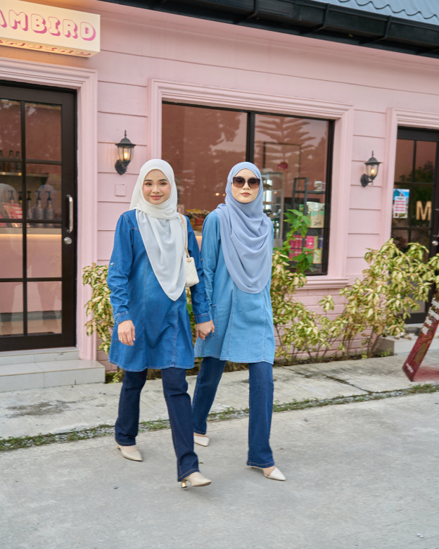 Blouse Denim Delisa Patch Pocket - Bio Wash