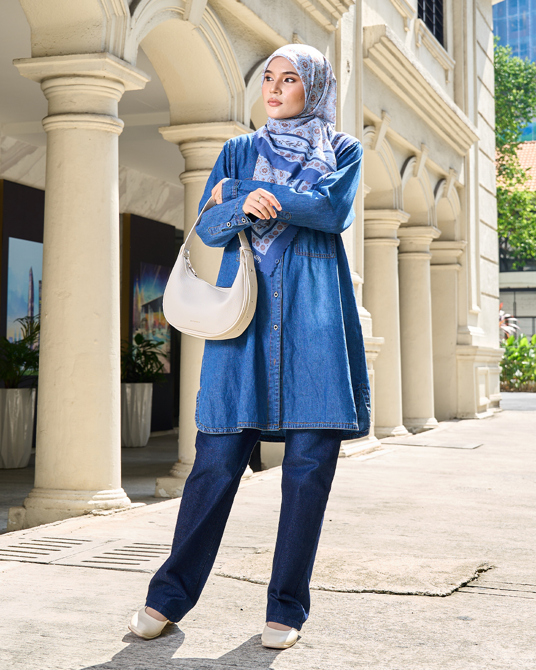 Blouse Denim Jeans Aralyn 