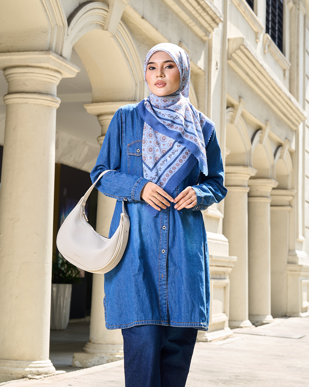 Blouse Denim Jeans Aralyn
