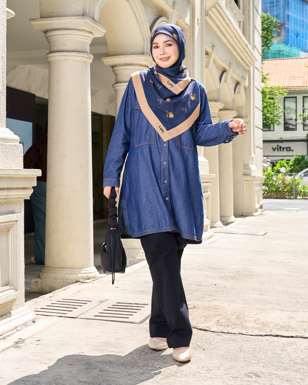 Blouse Denim Jeans Aralyn 