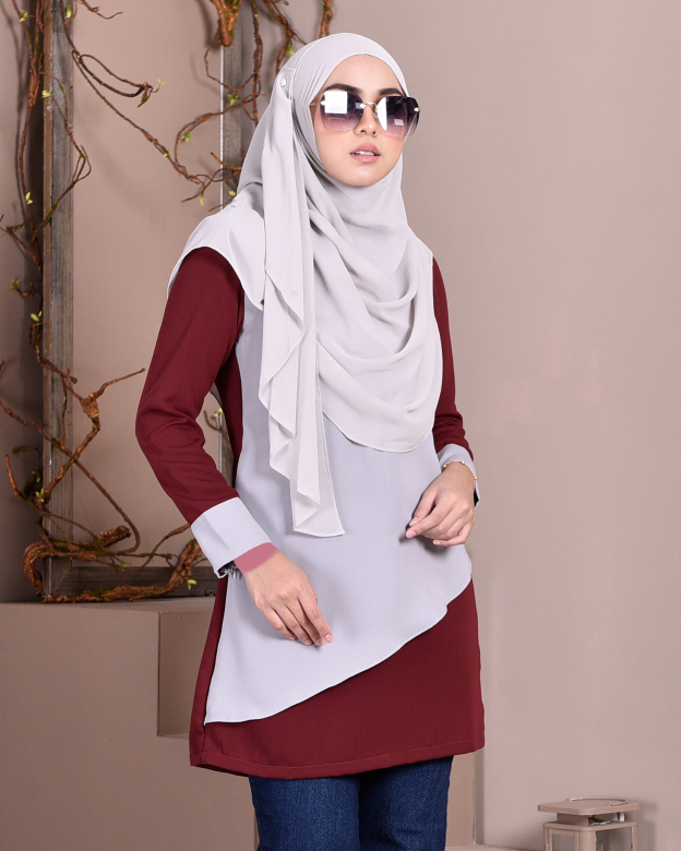 Blouse Duo Fendy II - Maroon