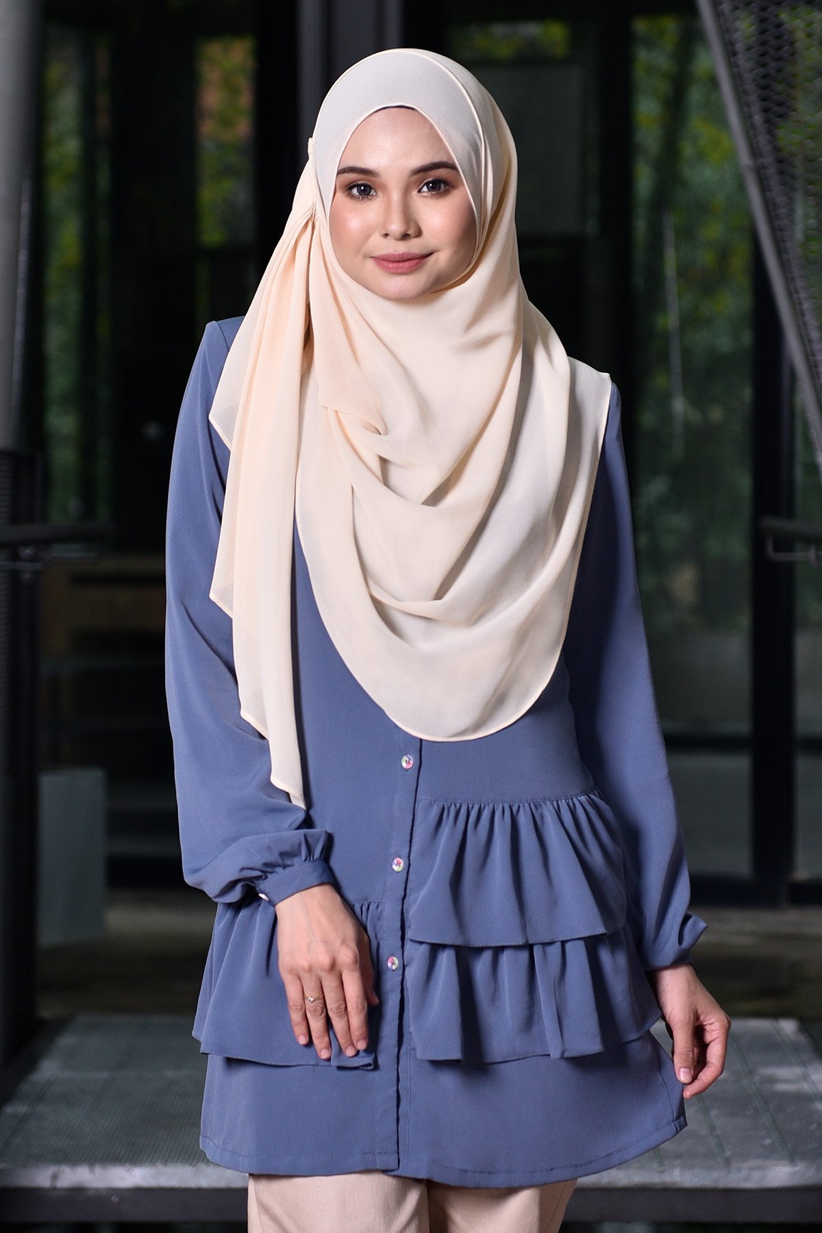 Blouse Farha - Dusty Blue
