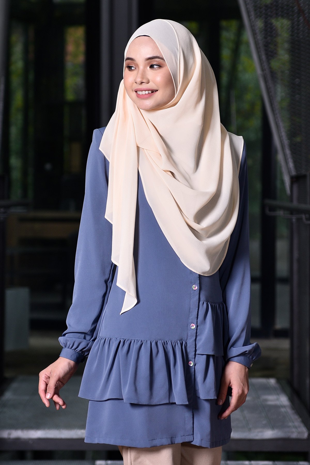 Blouse Farha - Dusty Blue