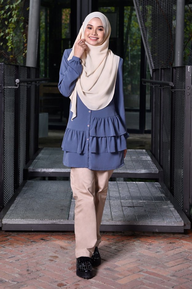 Blouse Farha - Dusty Blue