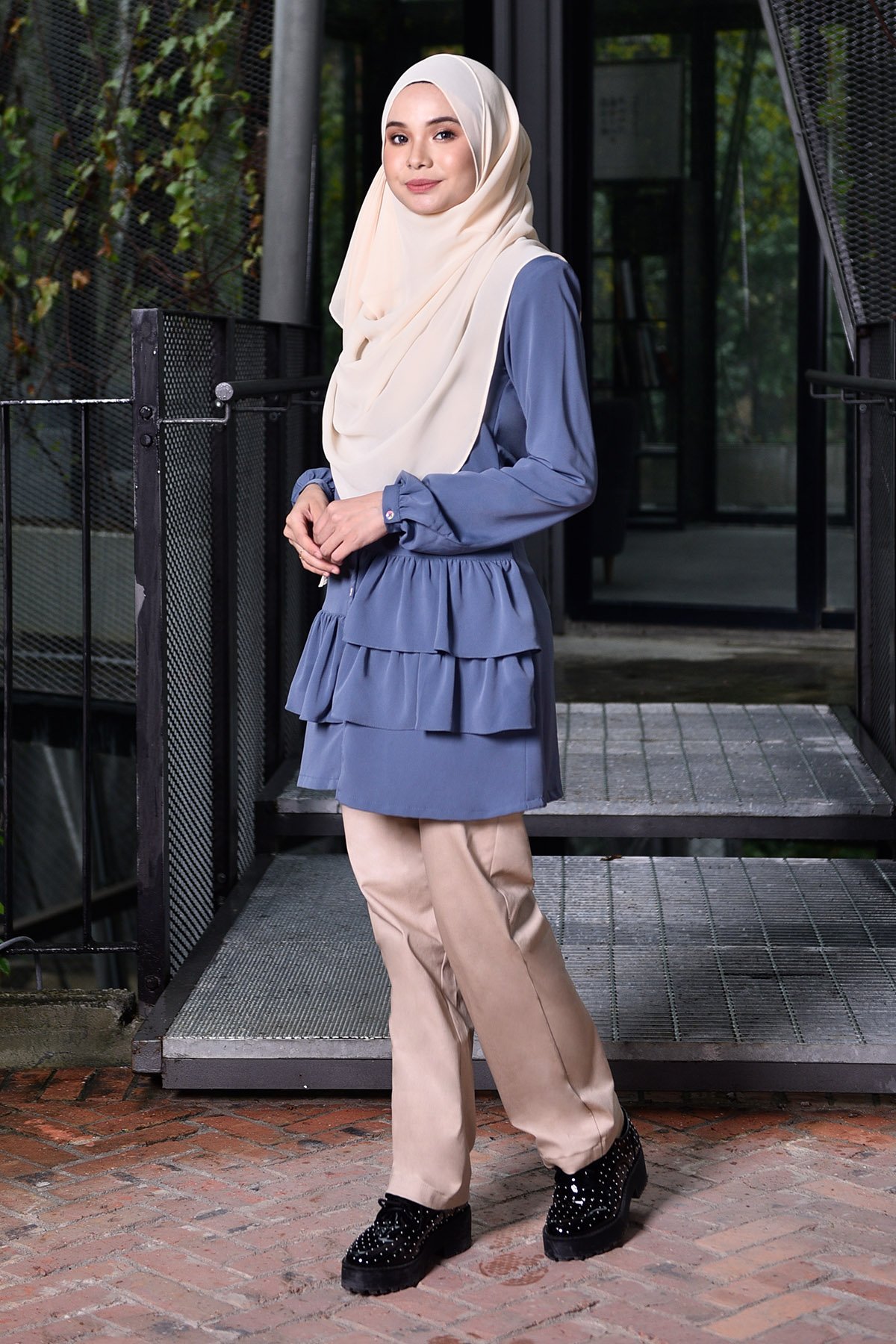 Blouse Farha - Dusty Blue